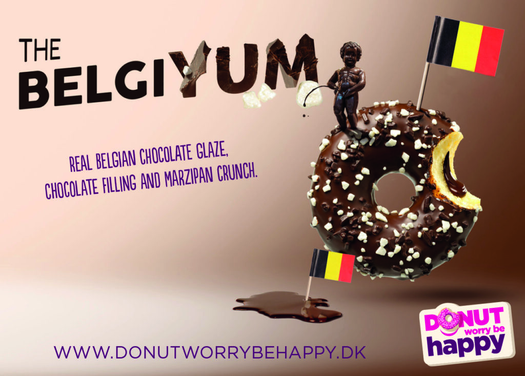 DonutWorryBeHappy donut inspireret af hjemlandet Belgien